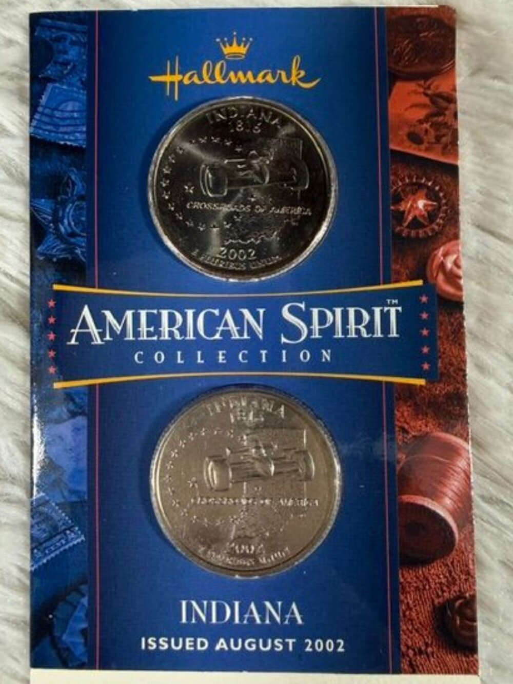 Vintage Hallmark INDIANA American Spirit Collection Quarter Dollars